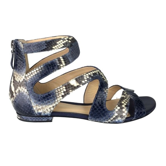 Alexandre Birman Felicie Python Caged Flat Sandals - Picture 11 of 15